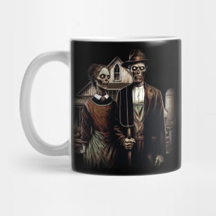 American Gothic - Vintage Zombie  Art Mug